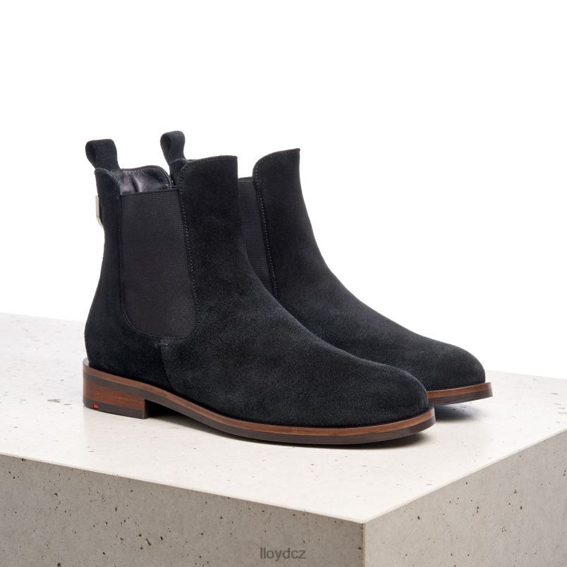 hrubé kožené slip-on kotníkové boty LLOYD ženy Černá ZXP0D975 obuv