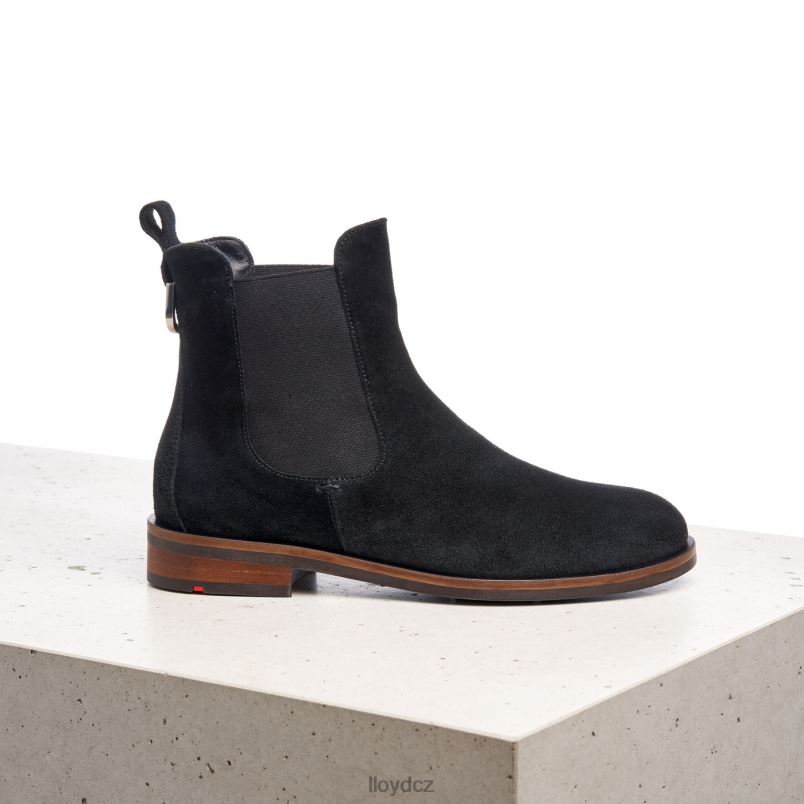 hrubé kožené slip-on kotníkové boty LLOYD ženy Černá ZXP0D975 obuv
