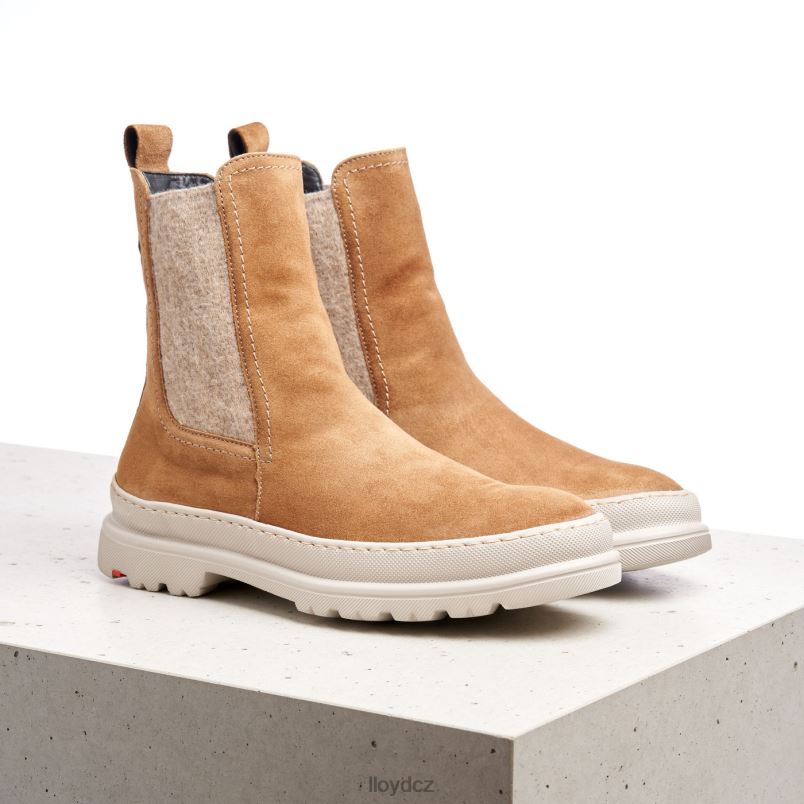 hrubé kožené slip-on kotníkové boty LLOYD ženy hnědý ZXP0D925 obuv