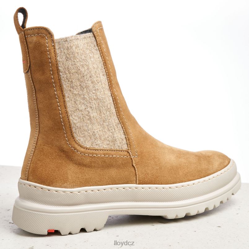 hrubé kožené slip-on kotníkové boty LLOYD ženy hnědý ZXP0D925 obuv