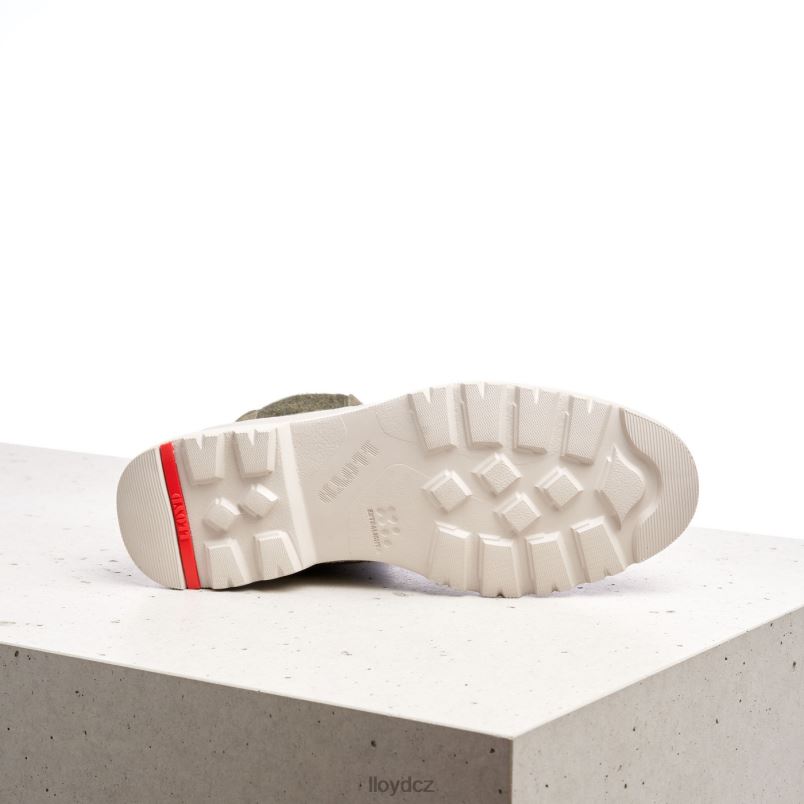 hrubé kožené slip-on kotníkové boty LLOYD ženy zelená ZXP0D926 obuv