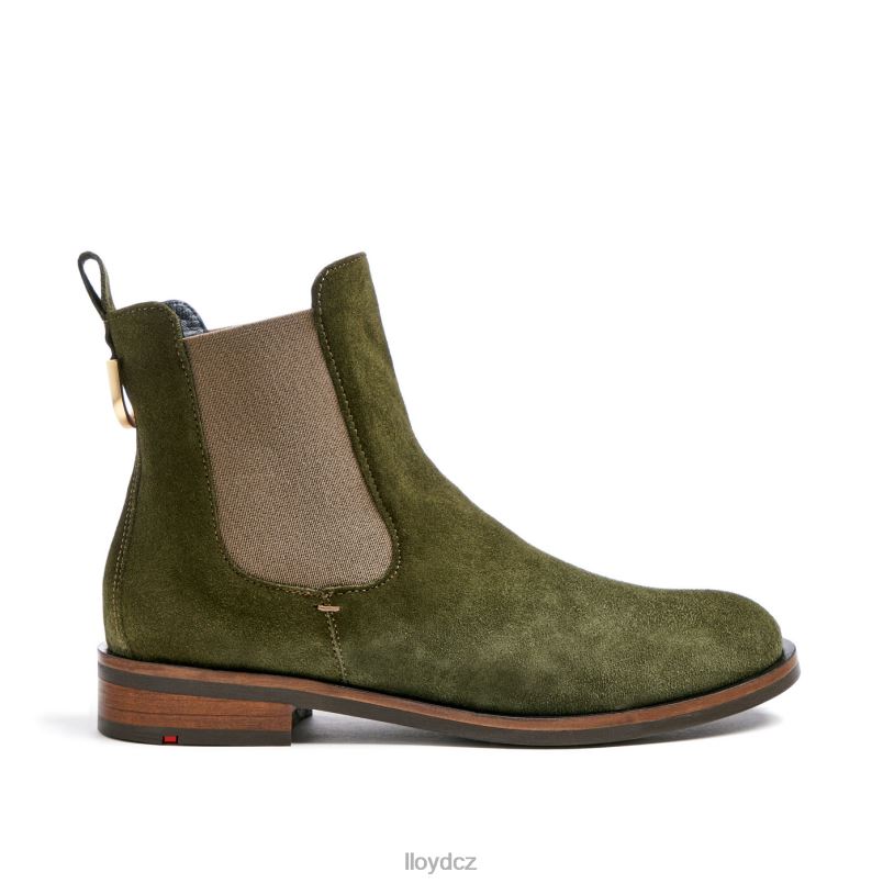 hrubé kožené slip-on kotníkové boty LLOYD ženy zelená ZXP0D935 obuv