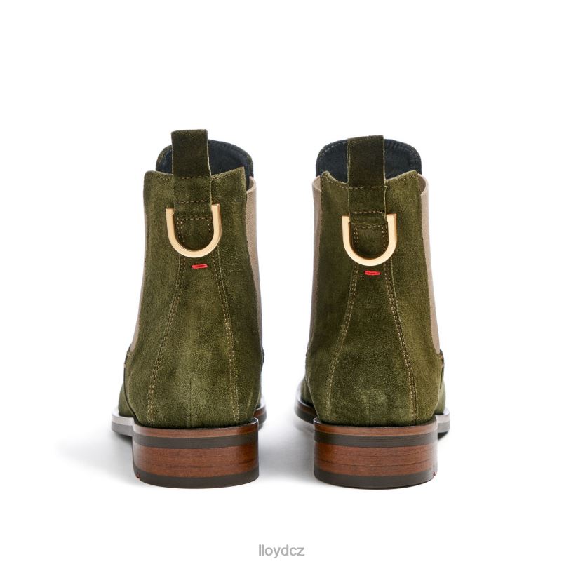 hrubé kožené slip-on kotníkové boty LLOYD ženy zelená ZXP0D935 obuv