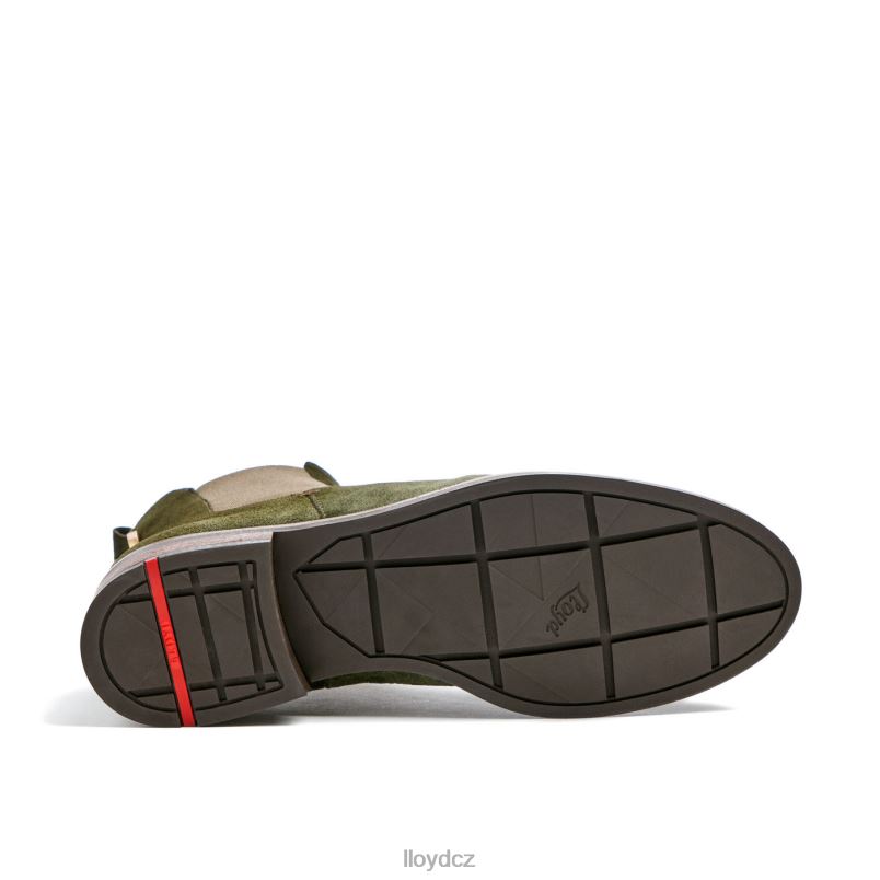 hrubé kožené slip-on kotníkové boty LLOYD ženy zelená ZXP0D935 obuv